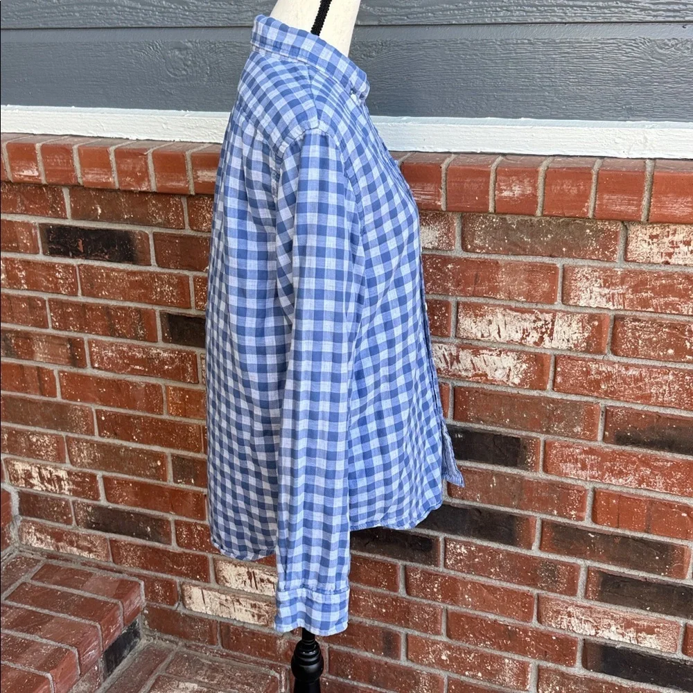 Vineyard Vines Blue White Gingham Crosby Slim Fit Long Sleeve Shirt Medium M